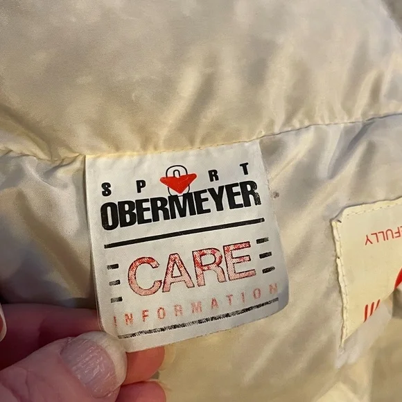 Vintage 1988 Obermeyer asymmetrical down ski jacket with fox fur hood - Picture 12 of 12